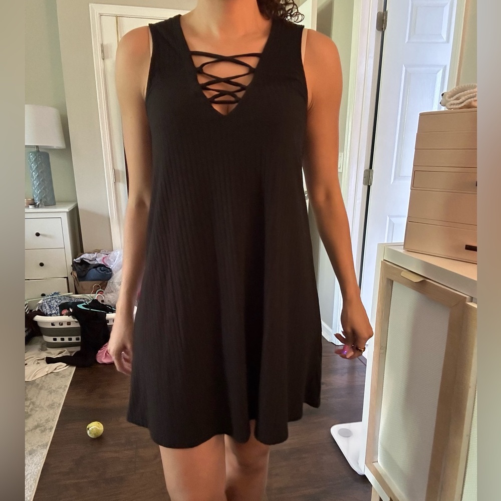 Black skater dress